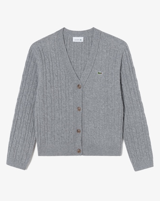 케이블 브이넥 가디건