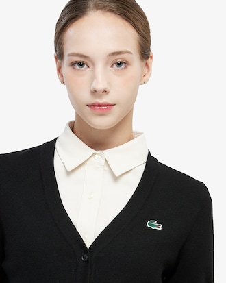 컬러 티핑 버튼 가디건