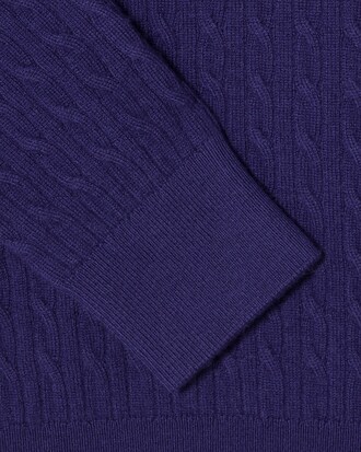 케이블 크루넥 스웨터