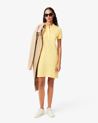 슬림핏 미니피케 폴로 드레스