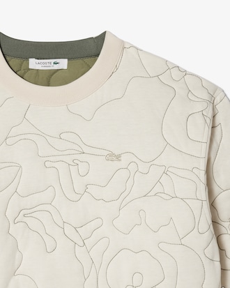 플라워 패턴 리버시블 패디드 스웻셔츠