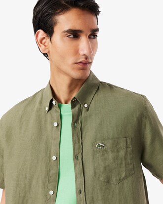 린넨 반팔 셔츠