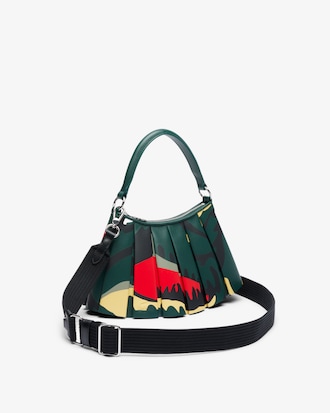 런웨이 스몰 렝글렌 크록 프린트 레더백