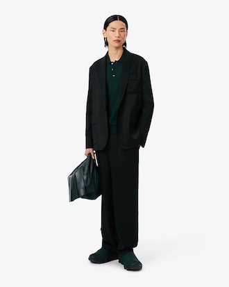 메리노 저지 롱슬리브 폴로 스웨터