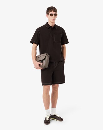 화이트 스티치 풀오버 셔츠