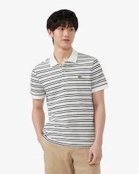 멀티 스트라이프 반팔 폴로 셔츠