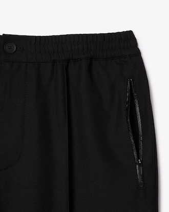 스트레이트 핏 폴리 팬츠