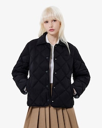 다이아퀼팅 경량 카라 다운