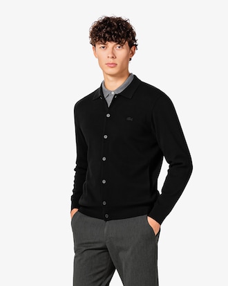 버튼 카라 가디건