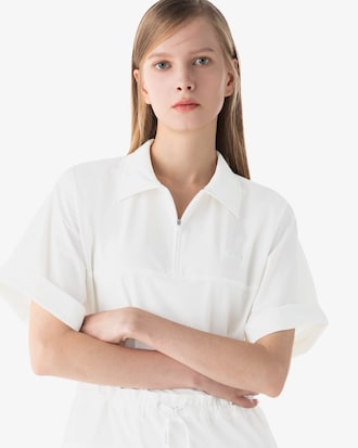 우븐 카라형 드레스