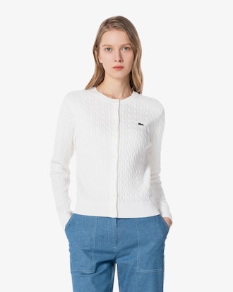 케이블 긴팔 가디건