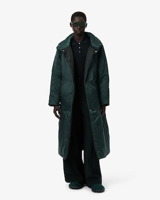 롱 퍼퍼 재킷 라이트 메탈릭 웨이브