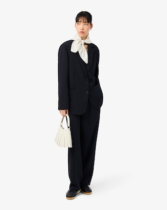 크로코 라인 새틴 스카프