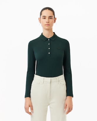 슬림핏 긴팔 폴로셔츠