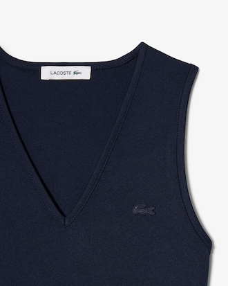 브이넥 슬리브리스 플리츠 원피스