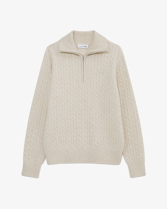 케이블 하프집업 스웨터