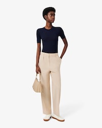 울혼방 투턱 테일러드 팬츠