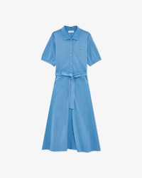 핏앤플레어 반팔 피케 드레스