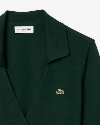 랩스타일 롱 폴로 드레스