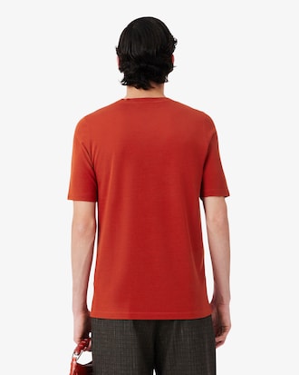 남성 실크 피케 슬림 크루넥 티셔츠