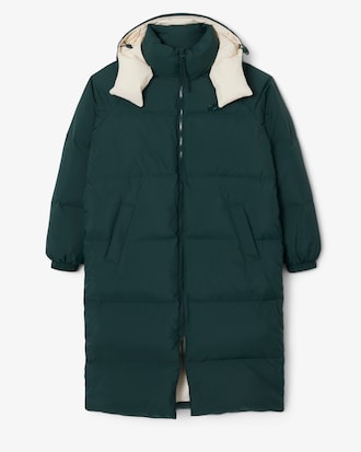 후드 롱 다운 점퍼