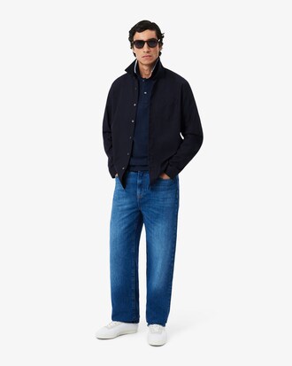 파이핑 배색 반팔 폴로 셔츠