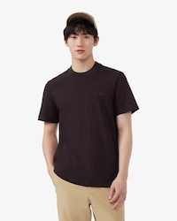 배색 팁핑 라인 매치 피케 반팔 티셔츠