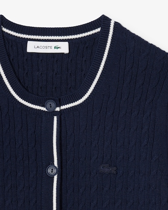 티핑 케이블 반팔 가디건