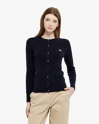 케이블 크루넥 가디건