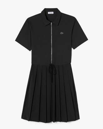 카라 반팔 우븐 드레스