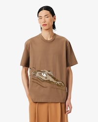 크로코 비즈 자수 헤비 저지 티셔츠