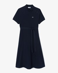 사선플라켓 폴로 드레스