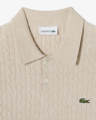 케이블 긴팔 폴로 스웨터