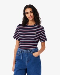 멀티 스트라이프 반팔 티셔츠