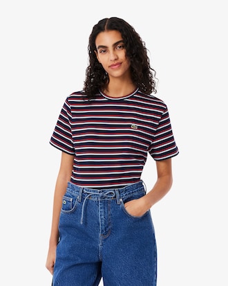 멀티 스트라이프 반팔 티셔츠