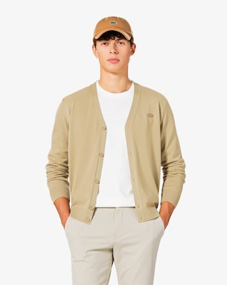 브이넥 소방모 가디건