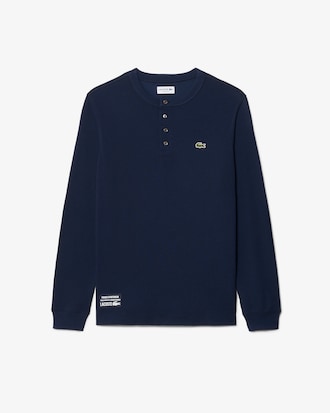 와플 긴팔 헨리넥 티셔츠