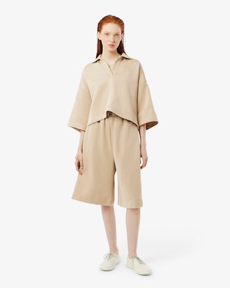 오버사이즈 더블 페이스 버뮤다 카프리 팬츠