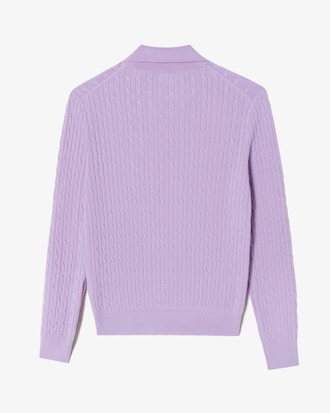 케이블 오픈카라 스웨터