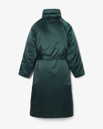 롱 퍼퍼 재킷 라이트 메탈릭 웨이브