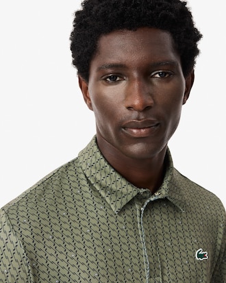 잔패턴 반팔 골프 폴로