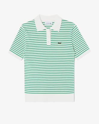 케이블 반팔 폴로 스웨터