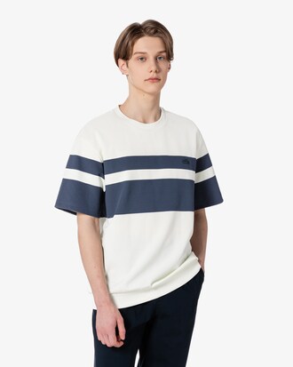 오버핏 밀라노 체스트 스트라이프 티셔츠