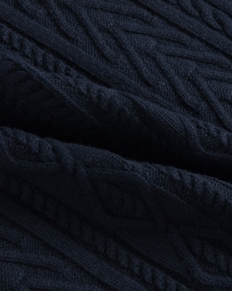 변형 케이블 크루넥 가디건