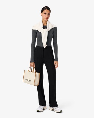 립조직 슬림핏 긴팔 티셔츠