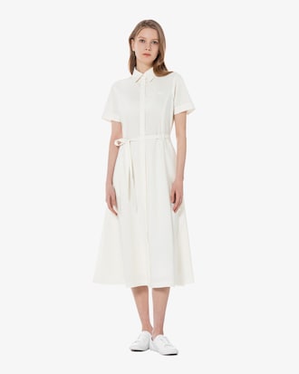 린넨 반팔 셔츠 드레스