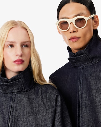 유니섹스 인디고 데님 트랙탑