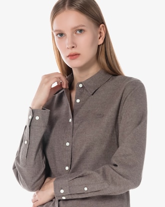 브러쉬드 코튼 셔츠