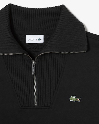 반집업 와이드 카라 스웻셔츠