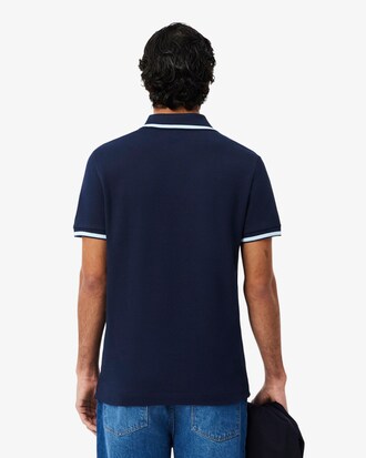 파이핑 배색 반팔 폴로 셔츠